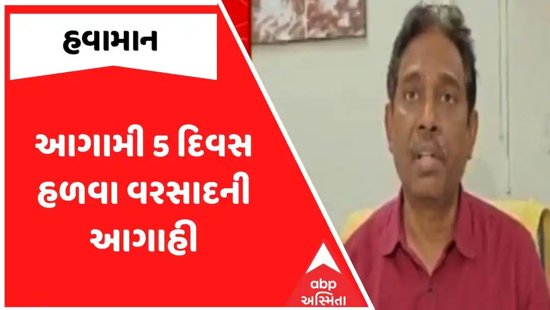 અમદાવાદ: આગામી પાંચ દિવસ હળવા વરસાદની આગાહી
