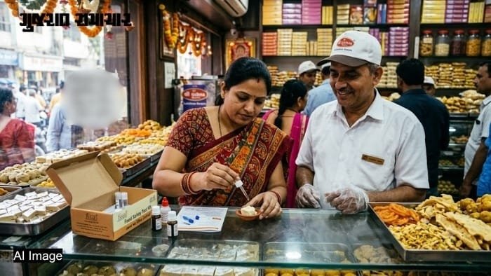 અમદાવાદ: મીઠાઈ-ફરસાણ ખરીદતા પહેલાં સ્થળ પર જ ચકાસણી, ટેસ્ટિંગ કીટ ફરજિયાત