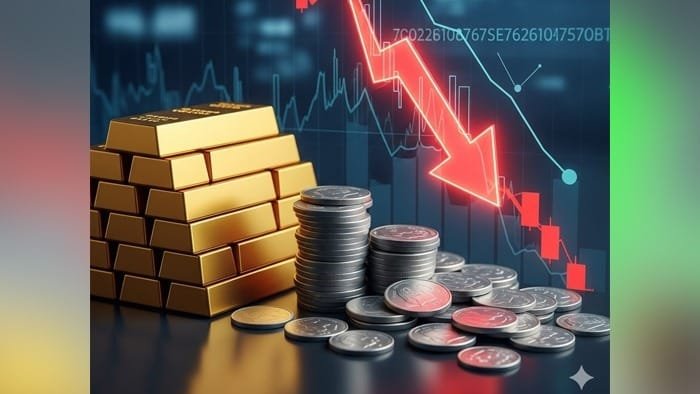 MCX વાયદા બજારમાં સોના-ચાંદીના ભાવમાં ઘટાડો: સોનું ₹2,641, ચાંદી ₹3,665 નીચે