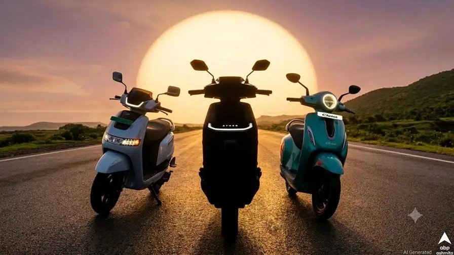 ઇલેક્ટ્રિક સ્કૂટરોની સરખામણી: Ather, Bajaj Chetak અને TVS iQube – કયું તમારા માટે શ્રેષ્ઠ?