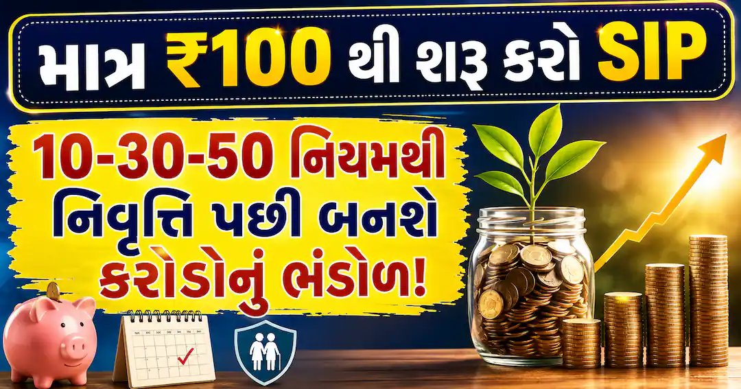 SIPમાં નાના રોકાણથી મોટું ભંડોળ શક્ય? '10-30-50' નિયમની સમજ