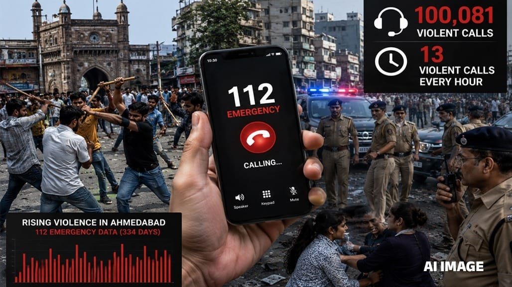 અમદાવાદમાં 112 કૉલમાં હિંસાના 1 લાખ કિસ્સા, સેફ સિટીની છબીને પડકાર